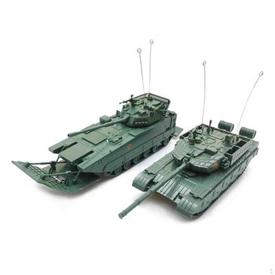 2 шт. 1/72 бронированный танк игрушка колесница модель головоломка гусеничный гусеничный для подарочного стола сцена