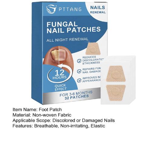 32 Pcs Nail Repair Patches Foot Patch Soft Breathable Thicken Nail Care Treatment Patch Non-irritating Toenail Remedy for Discolored Damaged Nails