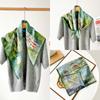 65 * 65 Four Seasons Available New Women'S Small Square Scarf, High Grade Letter Printed Scarf, Professional Scarf, Satin Scarf