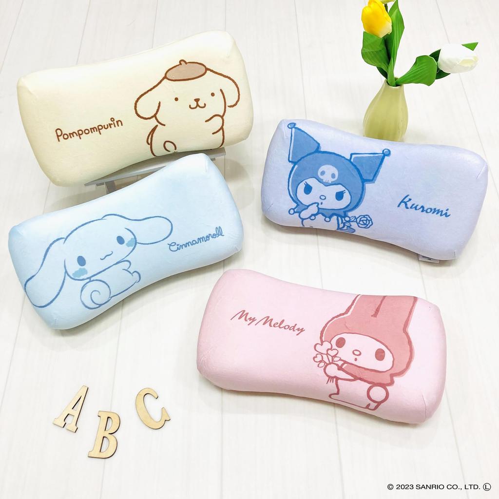 MORIPiLO Morishita подушка с эффектом памяти Sanrio Kuromi-chan пастельно-фиолетового цвета 15x31 см, поддерживающая талию, поддерживающая спину, мягкая игрушка-подушка 4621197