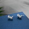 Bow Stud Earrings Women's Small Fresh and Cute Hollow Earrings Temperament Student Korean Version Niche Design Accessories