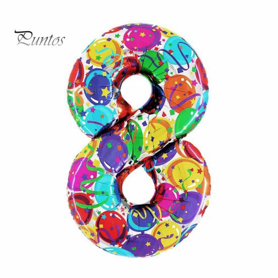 40-дюймовый воздушный шар с номером из алюминиевой фольги, красочный 2024 Новый год, большой размер, воздушный шар, украшение для праздника, товары для вечеринок