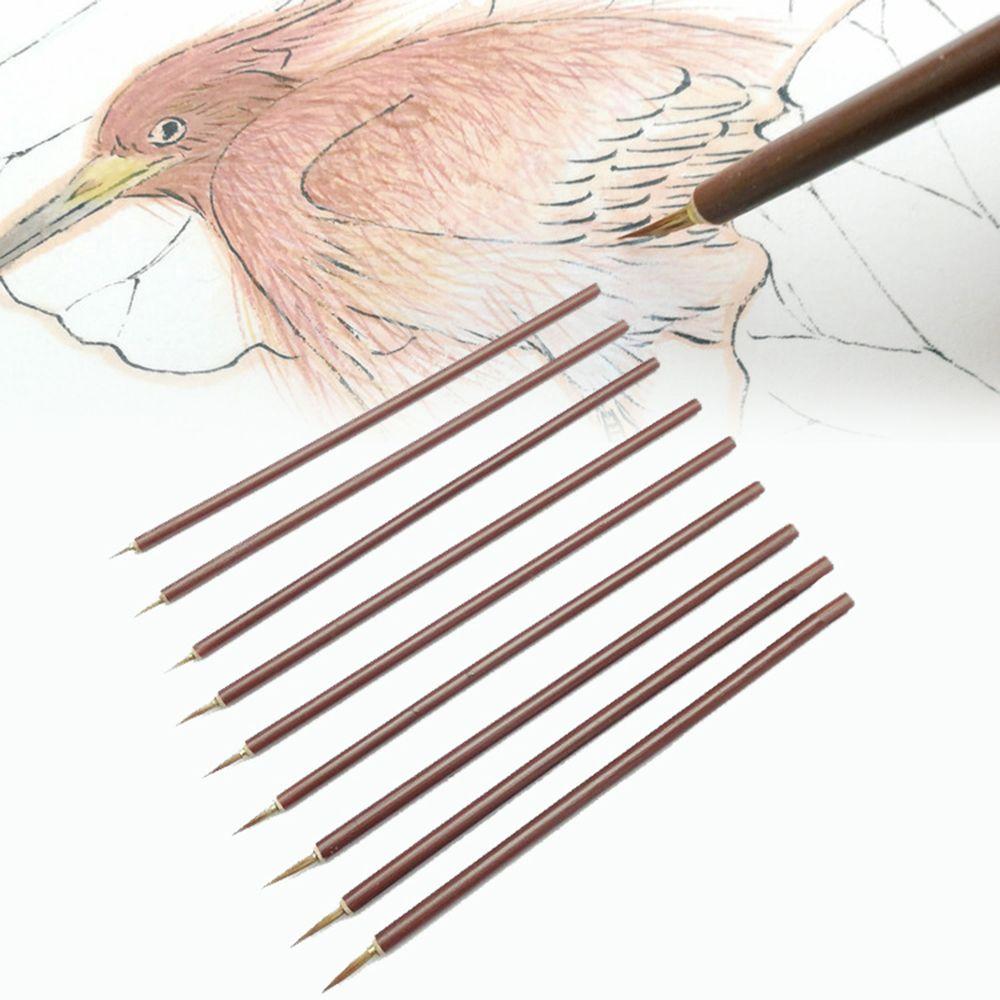 Металлическая Канцелярия Искусство Беличья Шерсть Каллиграфическая Кисть Крючок Линия Ручка Кисть для Красок Кисть-Ручка