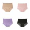 4Pcs Large Size Lace Flower Briefs Mid Waist Underwear for Women Seamless Panties  Ladies