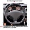 Черный чехол на руль автомобиля из искусственной кожи для ручного шитья для Peugeot 308 308 CC SW 2007-2015 RCZ 2010-2015 3008 5008 2009-2017