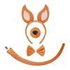 Halloween Animal Ears and Tail Set Holiday Masquerade Pig Costume Props  for Kids and Adults