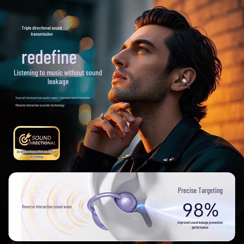 Saiair GK58 Bluetooth-гарнитура для спорта с зажимом на ухо и костной проводимостью