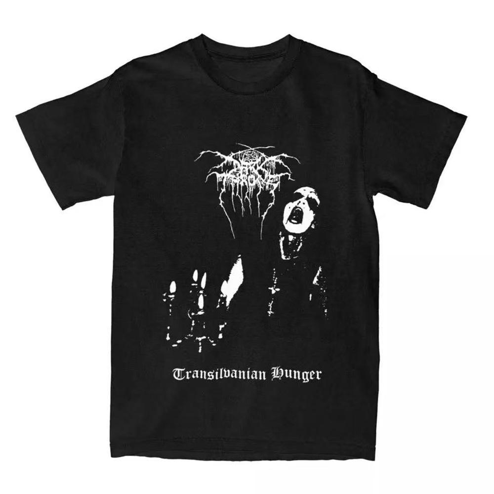 Мужская Женская Футболка Darkthrone Transilvanian Hunger Винтажная Чистый Хлопок Норвежская Блэк-метал Группа Футболка Большой Размер
