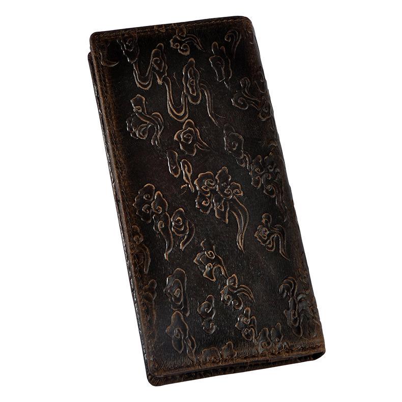 Натуральная кожа ручной работы унисекс длинный дизайн повседневный крутой подарочный органайзер кошелек модный кошелек держатель для карт