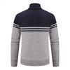 Men's Stand Collar Velvet Sweater Thick Long Sleeve Fashion Sweater Casual Business Cardigan Jacket