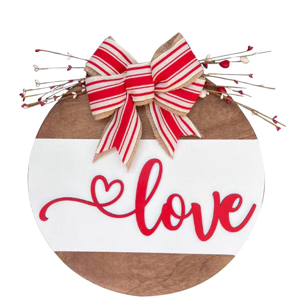 День святого Валентина Подвесной деревянный дверной кулон Свадебная входная дверь Внутренний двор Ворота Фоновое украшение стены Подвесной