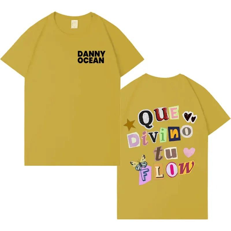 Rapper Danny Ocean Trendy Album TShirt Mens Fashion Hot Selling Casual Y2K Clothing Popular HipHop Crew Neck Sleeve TShirt