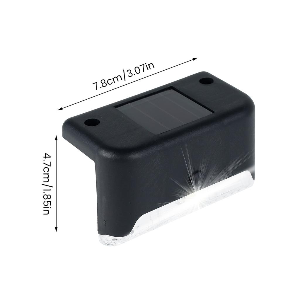 Solar LED Garden Light Stairs Deck Lamp Outdoor Lighting Waterproof Solar Step Light Lamp for Patio Yard Garden Pathway Decor HMM