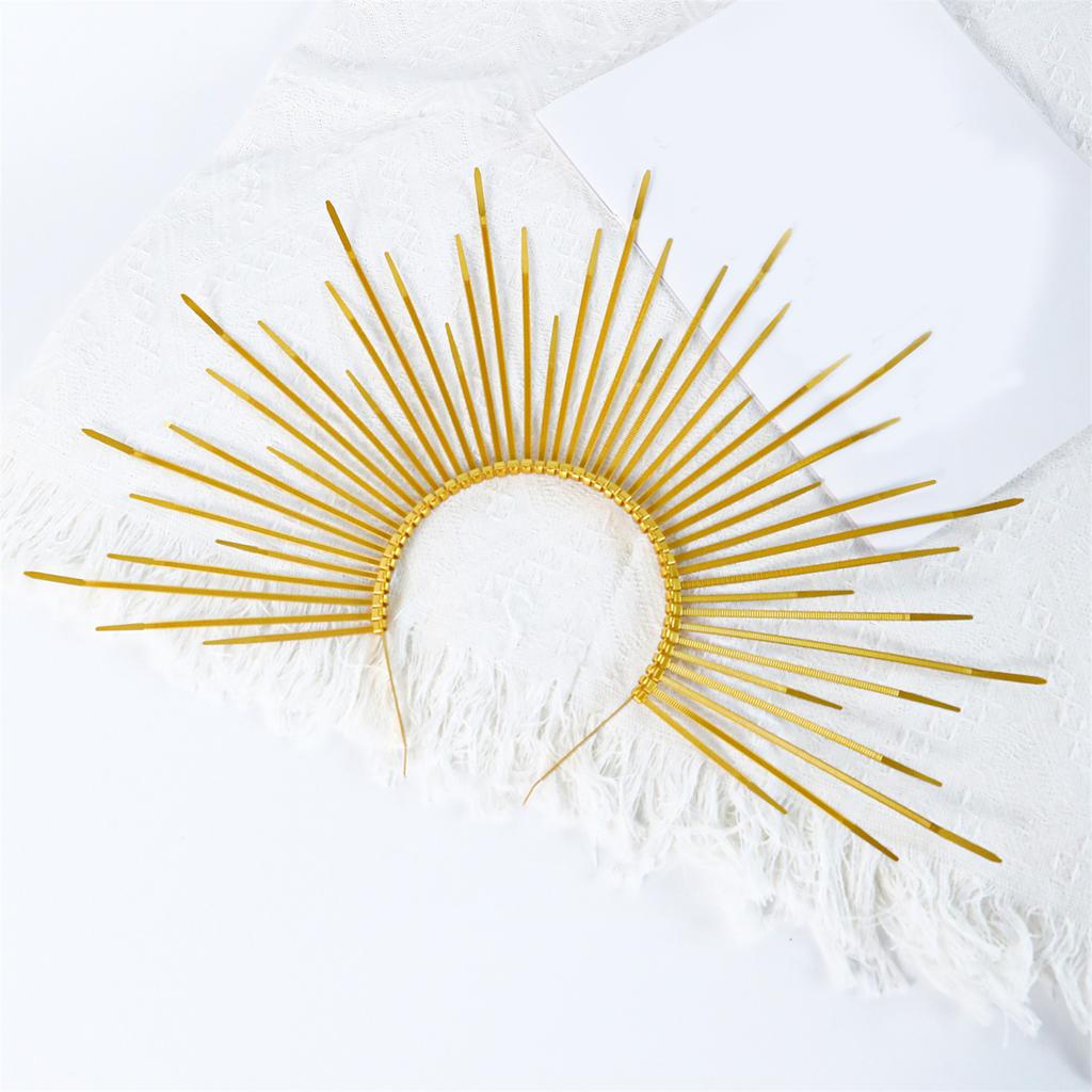 Sun Goddesses Hair Hoop Bridal Wedding Headwear Elegant Delicate Hair Band for Women and Girls
