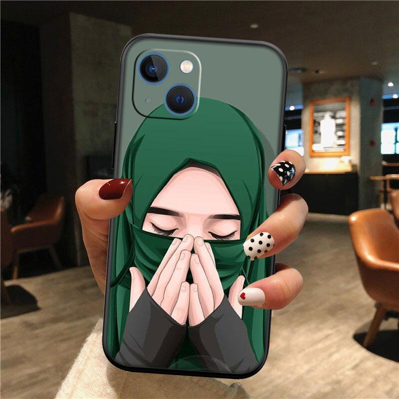 Islamic Muslim Girls Hijab New High-End Shell Phone Case for iPhone 16 15 14 13 12 Pro Max Plus Mini
