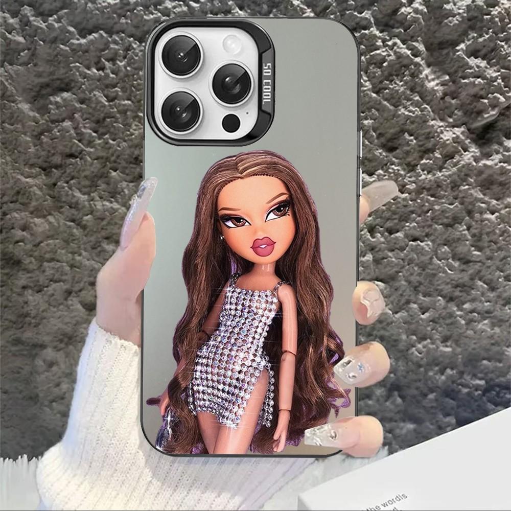 Милый Чехол для Телефона Bratz с Куклой для iPhone 16 15 14 13 12 11 Pro Max X XR XSMAX 8 7 Plus Матовый Ударопрочный Задний Чехол