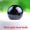 Бусины из черного агата для самодельных украшений и аксессуаров