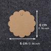 100pcs 6cm Round Lace Edge Kraft Paper Tags Card Labels with Rope Product Price Marks Garment Tag Shoes Bags Decor Accessories