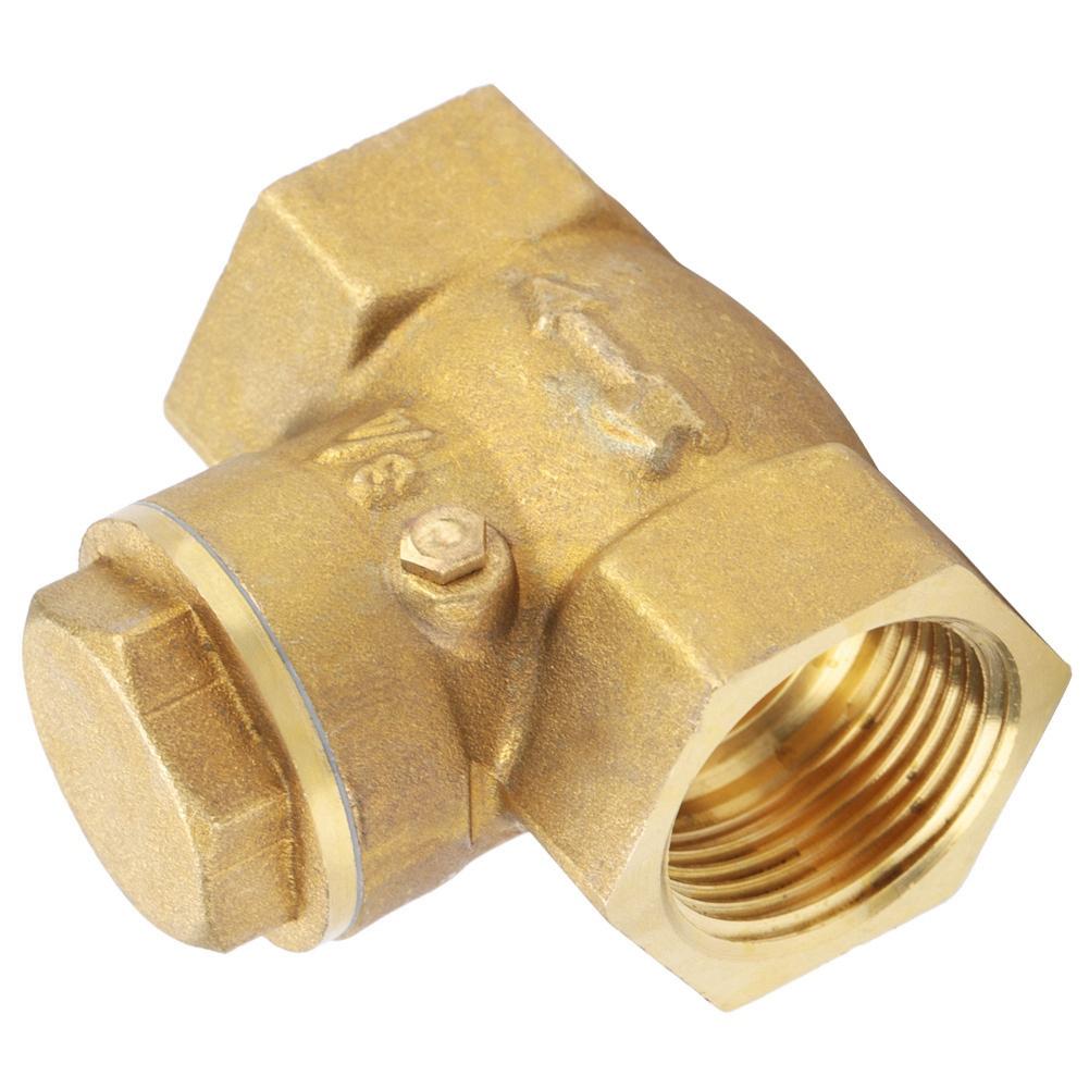 Golden Brass One Way Female Thread Swing Check Valve Brass Check Valve Parts (DN20)