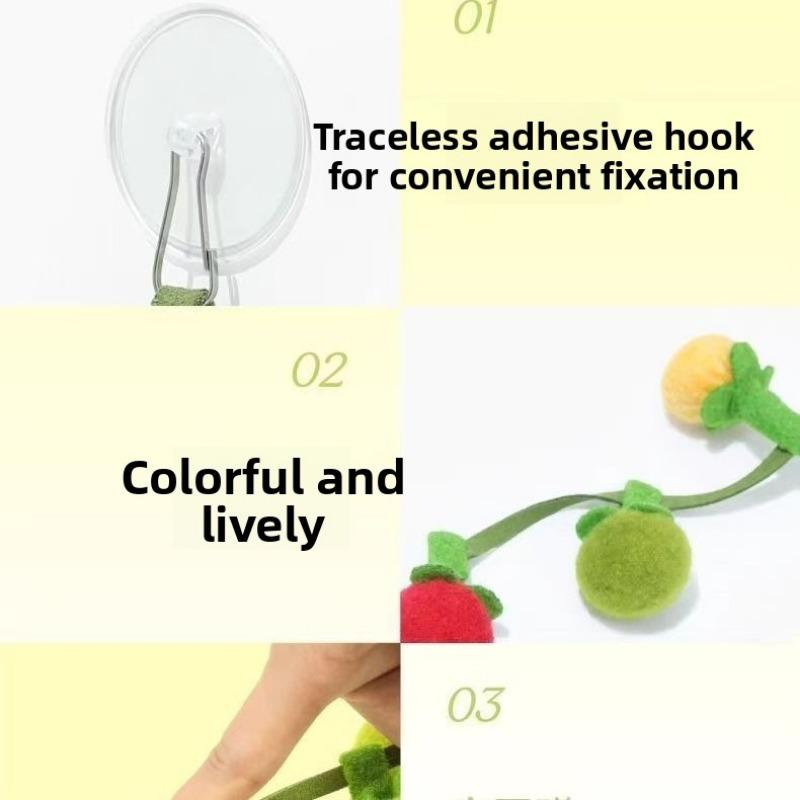 Игрушка с кошачьей мятой в форме кошки, Помидор черри, Помидор черри колокольчик, Саморазвлекающийся и скучающий, Подвешиваемый на дверь, Комок шерсти, Палочка-игрушка для кошки