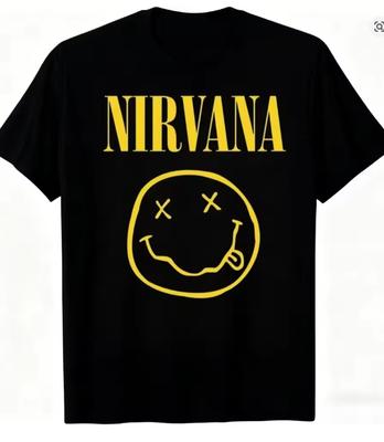 Новая унисекс футболка рок-группы Nirvana в стиле хип-хоп, унисекс, унисекс оверсайз футболка Y2k, повседневная свободная уличная унисекс одежда