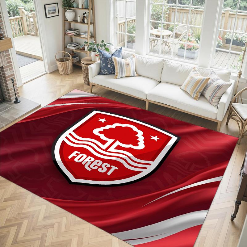 Nottingham Forest Design Crystal Velvet Carpet Cozy Non?Slip Printed Rug For Bedroom Living Room Entrance