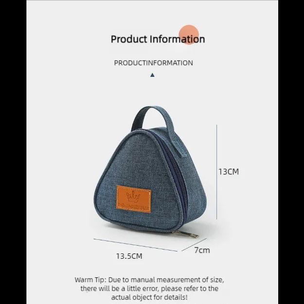 Мини-треугольная изоляционная сумка из алюминиевой фольги, термохолодильник, сумка для обеда, студенческая сумка для рисовых шариков, коробка для завтрака, сумки для переноски обеда Bento