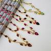 ODLR Retro Gold Crystal Vine Necklace - High-End European & American Design