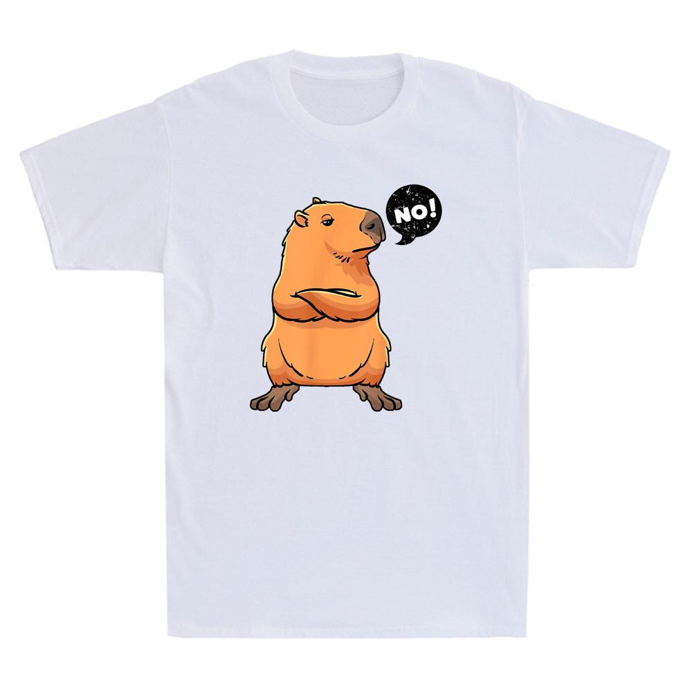 NO Funny Capybara Giant Cavy Rodent Graphic Novelty Unisexs Short Sleeve TShirt