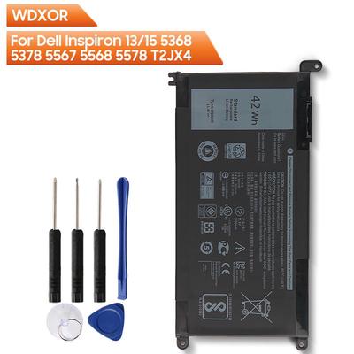 Сменный аккумулятор для ноутбука WDXOR P61F001 для Dell Inspiron 13 5368 5378 7368 15 5567 5568 5578 T2JX4 серии WDXOR 42Wh