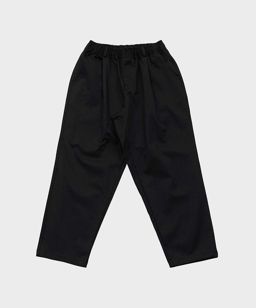 FFEFF STUDIO Cotton Wide Elastic Waist Pants (Black)