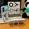 Tree climbing panda rotating bracket is suitable for iPhone16/17Pro mobile phone case Apple 15 electroplating large window 14 sets