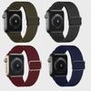 Adjustable Elastic Nylon Band for Apple Watch iWatch7 - Single Loop with Sliding Buckle Strap.