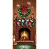 Santa Claus Read Gift List Lining for Christmas Doors Xmas Outdoor Decoration Door Cover for Front Door Home Xmas Party Supplies