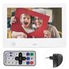 7in Digital Photo Frame 800x480 HD Electronic Album with Body Sensor 16:9 BlackWhiteWhite EU Plug