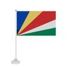 Drapeau Ventouse - Seychelles - 20 X 30 Cm - Polyester Résistant - Impression Recto/Verso - Multicolore