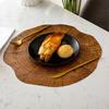 Widely Used Easy Maintenance Practical Wood Texture Dinnerware Insulated Placemat Cup Coaster Table Mat