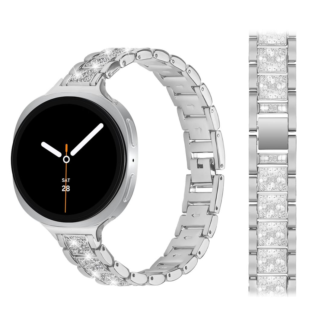 Ремешок из нержавеющей стали для Samsung Galaxy watch 8/8 classic 40мм 44мм 46мм Металлический звеньевой Алмазный браслет ремешок Galaxy watch8