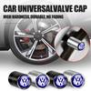 4PCS Car Badge Wheel Tires Valve Caps Metal Tyre Dust Cover For Volkswagen Golf Motion Touran Rline TDI R32 MK4 GTI Tiguan Jetta DUVWZ1