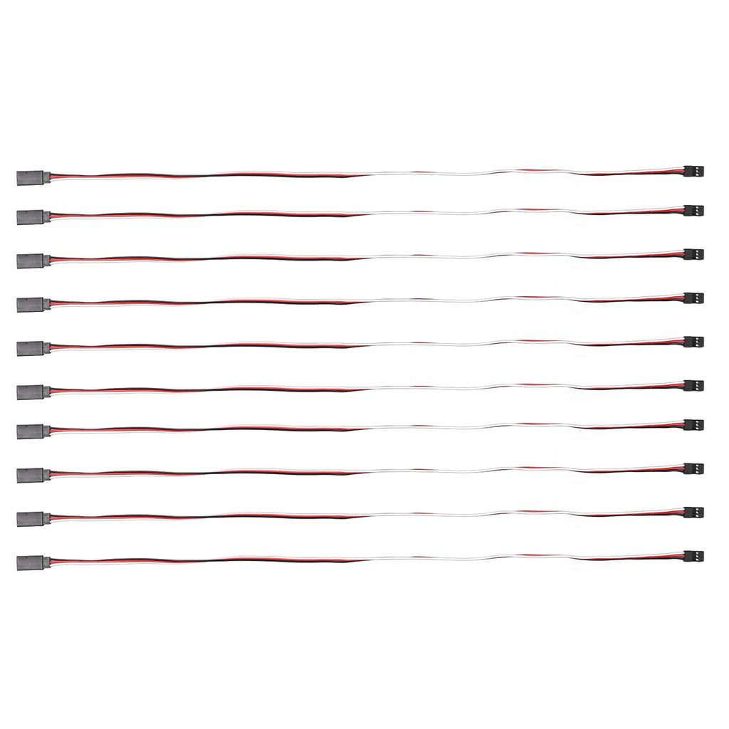 10PCS 3 Pin Servo Extension Cable Model Car Servo Driver Connection Line Brass Inner Core 500mm