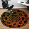 1 шт. Круглый ковер Serpent Mandala для офиса, под офисные стулья, в спальню, гостиную, декор для дома, декор комнаты, доступен в различных размерах