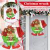 Green Hair Simulation Christmas Decoration European And American Christmas Front Door Decoration Flower Ring