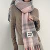 Marieclaire Color Block Check Brush Knit Muffler (MAEDSC03MPK)