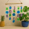 Wind Chimes Green and Purple Driftwood