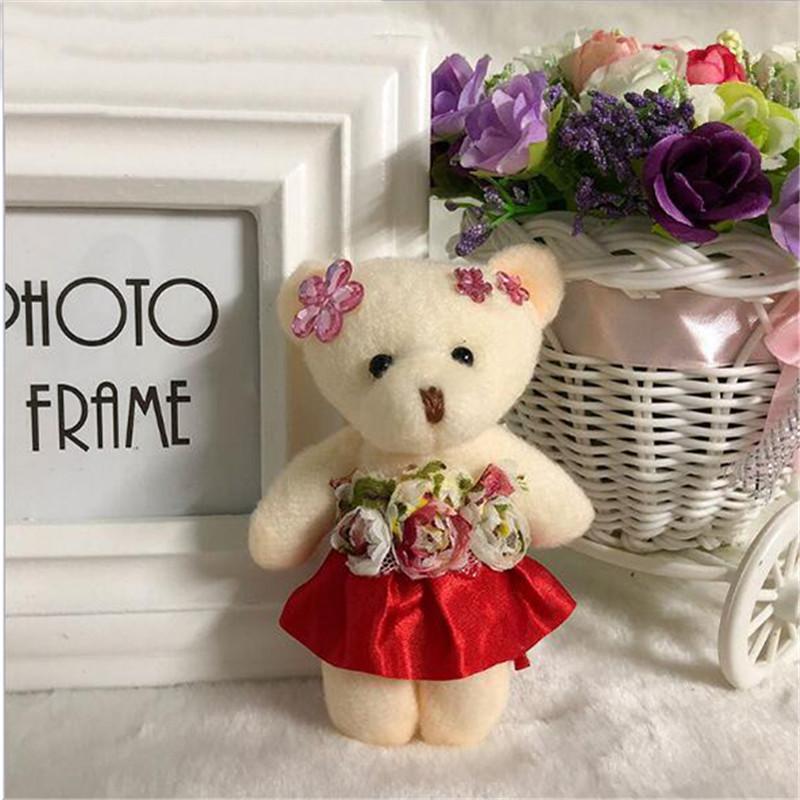 Плюшевый плюшевый мишка-букет 11 см, праздничный подарок, кулон, дешевая отправка детям, прямая поставка