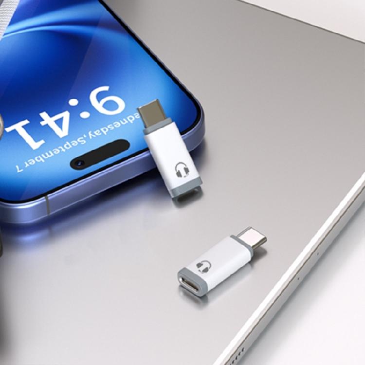 Адаптер звука с микрофонами с разъема Type C Портативный звуковой адаптер Plug & Play для телефона 15/1