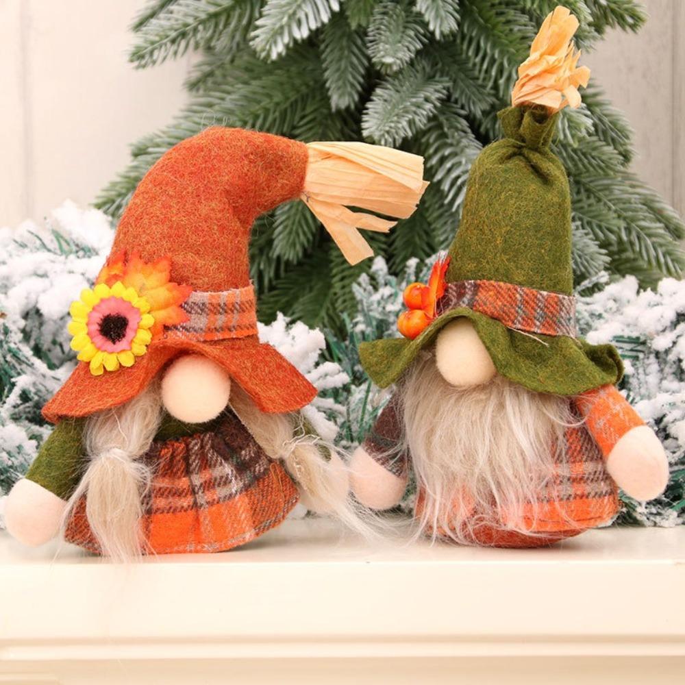 Christmas Autumn Gnome Doll Ornaments Swedish Elf Dwarf Plush Toys New Fall Gnome Figurines  Home