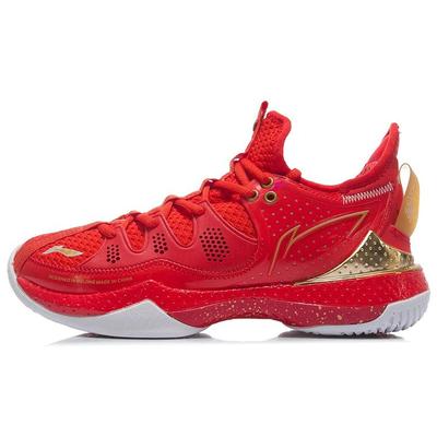 Li Ning Zhan Ji 3 нескользящие износостойкие низкие кроссовки для бадминтона женские туфли огненно-красные AYAR024-2