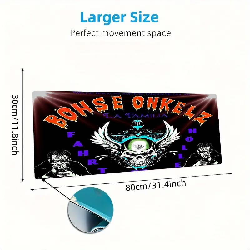 Böhse Onkelz Poster Color Mouse Pad Large Gaming Table Cushion Non-slip Laptop Tablet Big Mousepad XXL Mat Mini PC Playmat With Lock edge