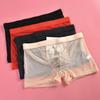 1PC Polyester Transparent Shorts Mesh Underpants Underwear Panties Ice Silk Briefs Boxer Comfortable Ultra-thin